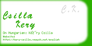 csilla kery business card